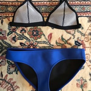 Triangl two piece neoprene swim suit
